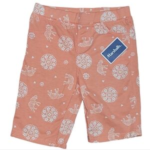 C Lette Lilly Girls Size Medium 10/12 Bermuda Peach Shorts Elephant Print NWT